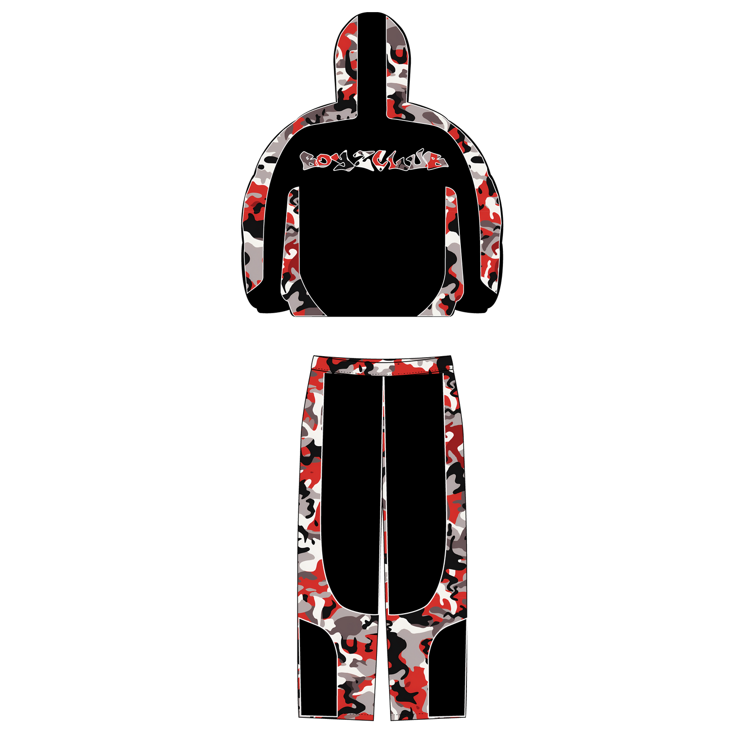 BOYZCLUB TRACKSUIT MAFIA VOL.2 BLACK & RED CAMO