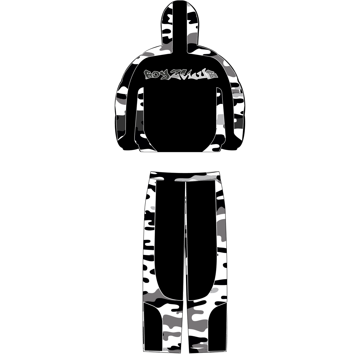 BOYZCLUB TRACKSUIT MAFIA VOL.2 BLACK & WHITE CAMO