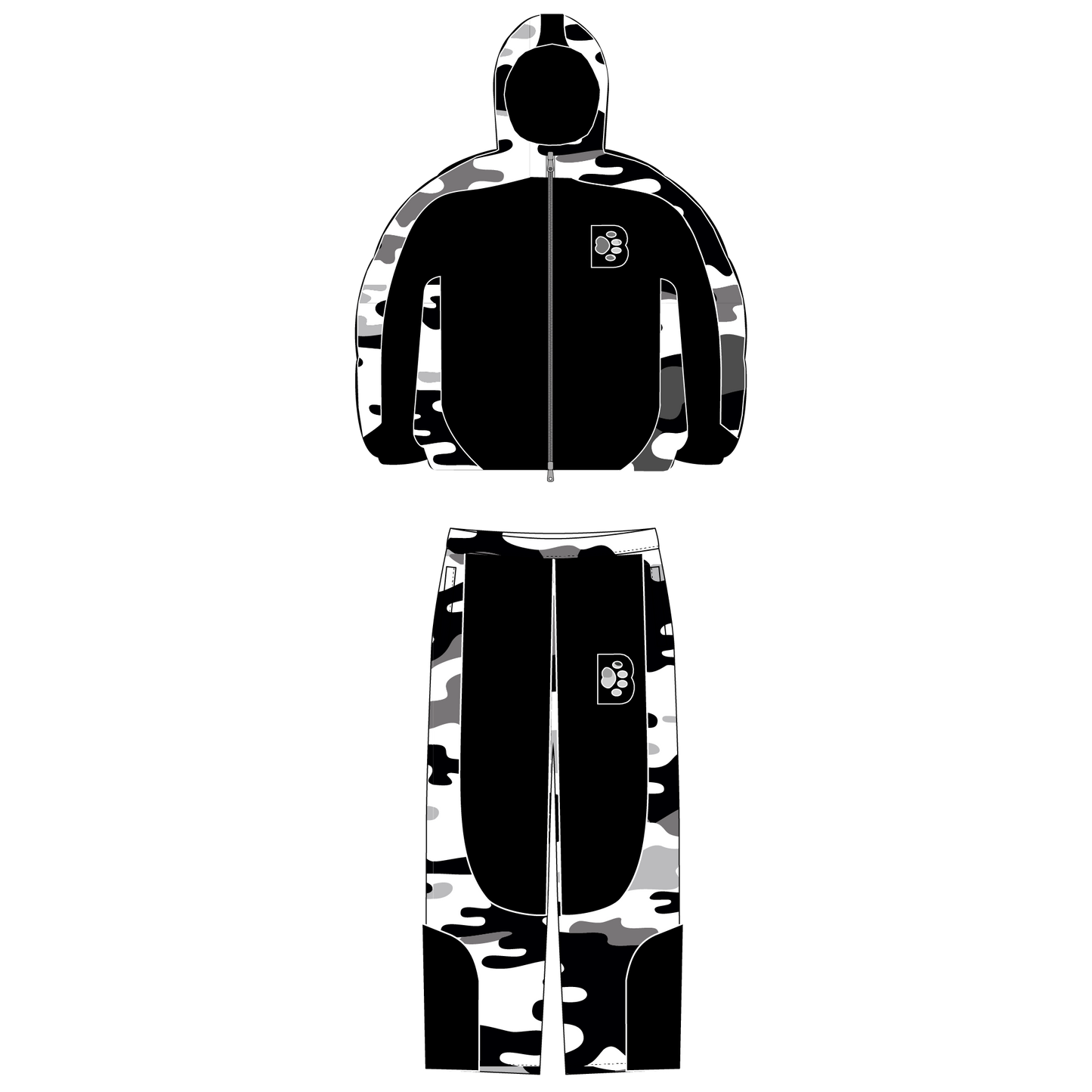BOYZCLUB TRACKSUIT MAFIA VOL.2 BLACK & WHITE CAMO